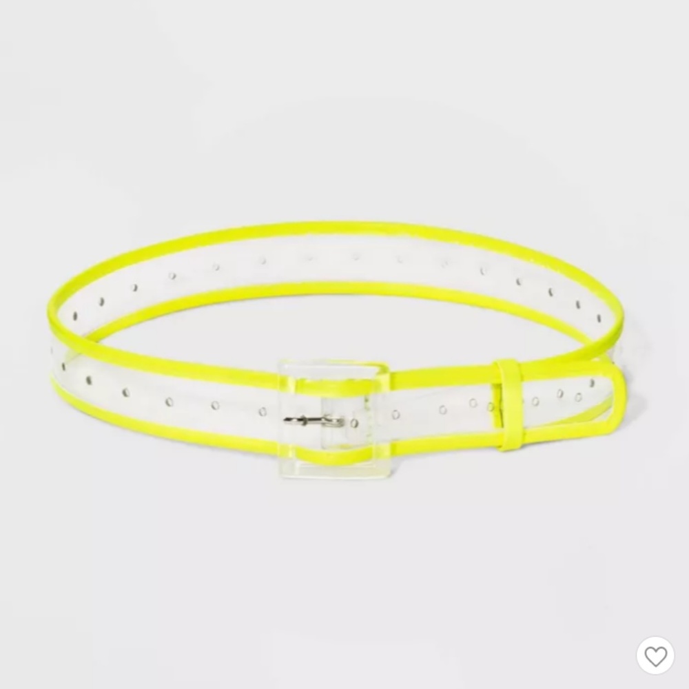 Women's Neon Trim Clear Belt - #76-17 - Picture 2 of 2